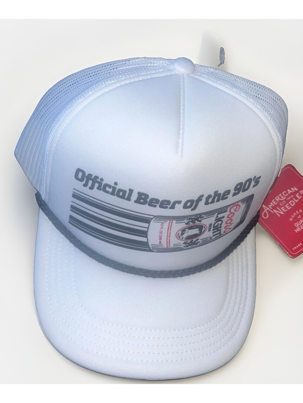 American Needle Coors Light Beer Official Beer of the 90s Trucker Rope Cap NEW